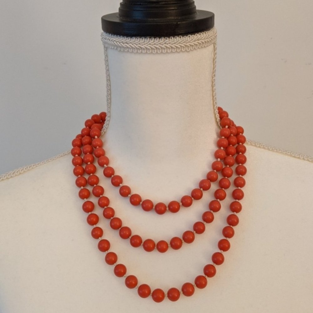 ::Stella & Dot Retired Red Coral LaCoco Necklace - Picture 9 of 10